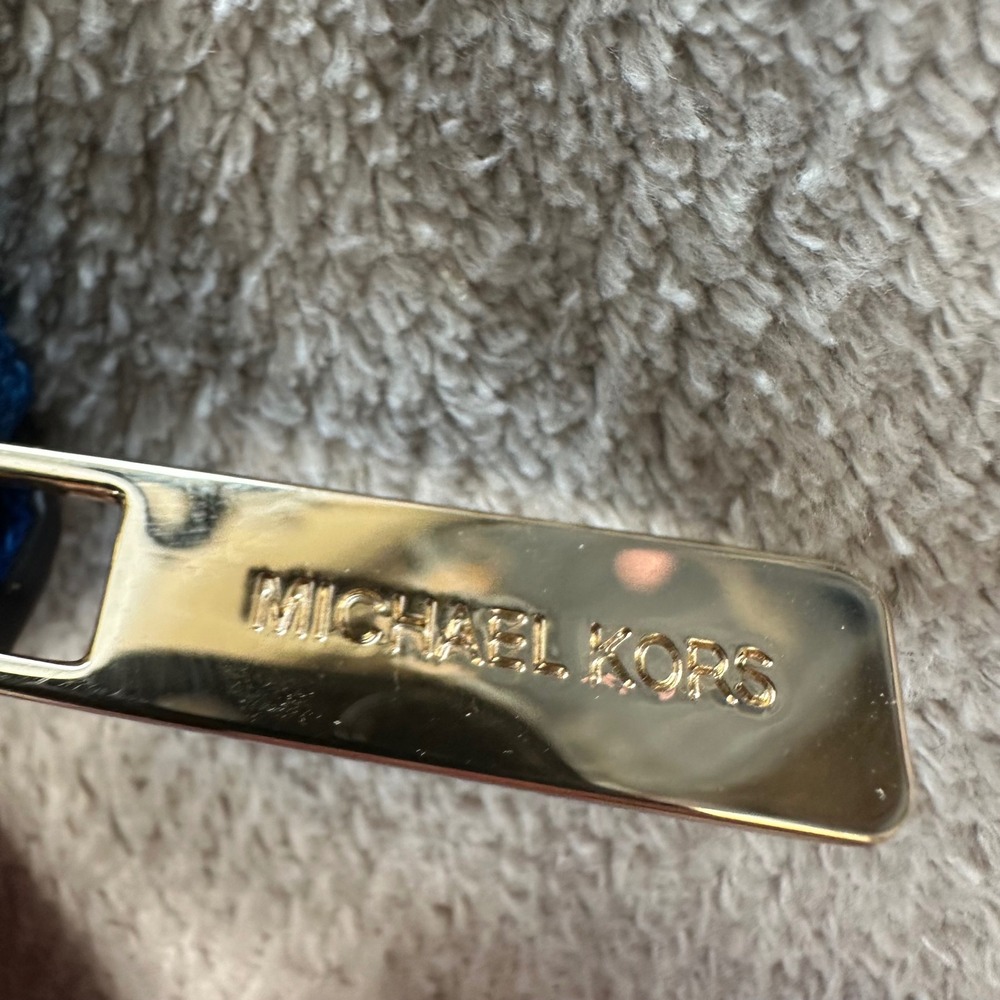 Michael Kors Snakeskin Embossed Bucket Bag and Wristlet Set Blue - Picture 14 of 14